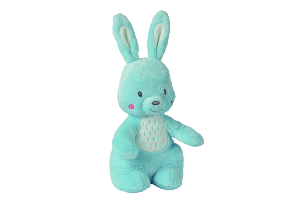  mon ami magique peluche lapin bleu blanc 25 cm 